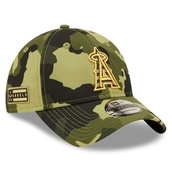 Men's New Era Camo Los Angeles Angels 2022 Armed Forces Day 9TWENTY Adjustable Hat