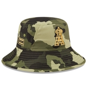 Men's New Era Camo Los Angeles Angels 2022 Armed Forces Day Bucket Hat