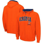 Men's Colosseum Orange Virginia Cavaliers Arch & Logo 3.0 Full-Zip Hoodie