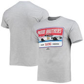 Checkered Flag Men's Heathered Gray Wood Brothers Racing Vintage T-Shirt