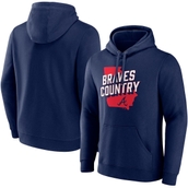 Men's Fanatics Branded Navy Atlanta Braves Hometown Collection Team Fitted Pullover Hoodie