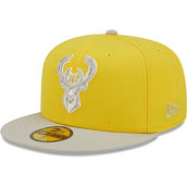Men's New Era Yellow/Gray Milwaukee Bucks Color Pack 59FIFTY Fitted Hat