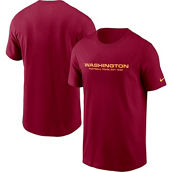 Men's Nike Burgundy Washington Football Team Fan Gear Wordmark T-Shirt