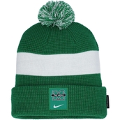 Men's Nike Kelly Green/White Marshall Thundering Herd Sideline Team Cuffed Knit Hat with Pom