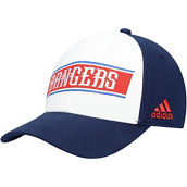 Men's adidas White New York Rangers Local Coach Flex Hat