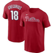 Men's Nike Didi Gregorius Red Philadelphia Phillies Name & Number T-Shirt