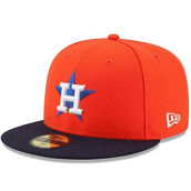 Men's New Era Orange/Navy Houston Astros Alternate Authentic Collection On-Field 59FIFTY Fitted Hat