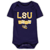 Newborn & Infant Garb Purple LSU Tigers Baby Block Otis Bodysuit