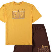 Men's Concepts Sport Gold/Brown San Diego Padres Big & Tall T-Shirt & Shorts Sleep Set