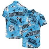Men's FOCO Blue Carolina Panthers Thematic Button-Up Shirt