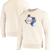 Majestic Threads Men's Threads Oatmeal Texas Rangers Fleece Pullover Sweatshirt