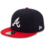 New Era Men's Navy/Red Atlanta Braves Home Authentic Collection On-Field 59FIFTY Fitted Hat