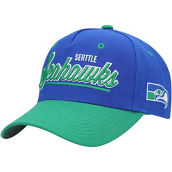Youth Mitchell & Ness Royal/Green Seattle Seahawks Retro Script Snapback Hat