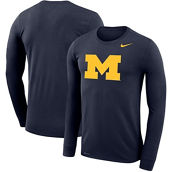 Nike Men's Navy Michigan Wolverines Big & Tall Primary Logo Legend Performance Long Sleeve T-Shirt