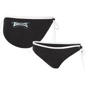 G-III 4Her by Carl Banks Women's Black Philadelphia Eagles Perfect Match Bikini Bottom