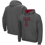 Colosseum Men's Charcoal Temple Owls Arch and Logo Pullover Hoodie