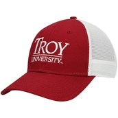 Men's The Game Cardinal Troy University Trojans Garment Washed Twill Trucker Snapback Hat