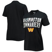 Women's G-III 4Her by Carl Banks Black Washington Commanders Endzone T-Shirt