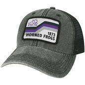 Legacy Athletic Men's Black TCU Horned Frogs Sun & Bars Dashboard Trucker Snapback Hat