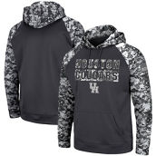 Colosseum Men's Charcoal Houston Cougars OHT Military Appreciation Digital Camo Pullover Hoodie