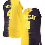 Mitchell & Ness Men's Chris Webber Navy/Maize Michigan Wolverines Big & Tall Player Tie-Dye Jersey