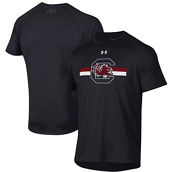 Under Armour Men's Black South Carolina Gamecocks Logo Stripe Performance Raglan T-Shirt