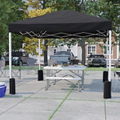 Flash Furniture 10'x10' Pop Up Event Straight Leg Canopy Tent with Sandbags and Wheeled Case
