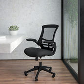 Flash Furniture Mid-Back Mesh Swivel Ergonomic Task Office Chair with Flip-Up Arms