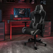 Flash Furniture X20 Gaming Chair Racing Office Ergonomic Computer PC Adjustable Swivel Chair with Fully Reclining Back in Red LeatherSoft