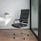 Flash Furniture High Back LeatherSoft Contemporary Panel Executive Swivel Office Chair