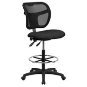 Flash Furniture Mid-Back Mesh Drafting Chair with Back Height Adjustment