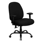 Flash Furniture HERCULES Series Big & Tall 400 lb. Rated Fabric Executive Swivel Ergonomic Office Chair with Adjustable Back Height and Arms