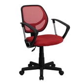Flash Furniture Low Back Mesh Swivel Task Office Chair with Curved Square Back and Arms