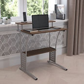 Flash Furniture Computer Desk with Top and Lower Storage Shelves