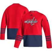 adidas Men's Red Washington Capitals Logo AEROREADY Pullover Sweater