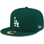 New Era Men's Green Los Angeles Dodgers White Logo 59FIFTY Fitted Hat