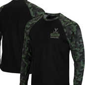 Colosseum Men's Black Virginia Cavaliers OHT Military Appreciation Camo Raglan Long Sleeve T-Shirt