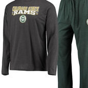 Concepts Sport Men's Green/Heathered Charcoal Colorado State Rams Meter Long Sleeve T-Shirt & Pants Sleep Set