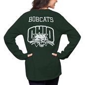 Pressbox Women's Green Ohio Bobcats The Big Shirt Oversized Long Sleeve T-Shirt