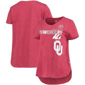 Women's Colosseum Heathered Crimson Oklahoma Sooners PoWered By Title IX T-Shirt