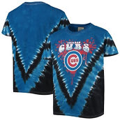 Youth Royal/Black Chicago Cubs Tie-Dye Throwback T-Shirt