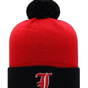 Men's Top of the World Red/Black Louisville Cardinals Core 2-Tone Cuffed Knit Hat with Pom