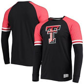 Under Armour Men's Black/Red Texas Tech Red Raiders Game Day Sleeve Stripe Raglan Long Sleeve T-Shirt