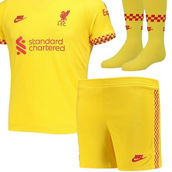 Youth Nike Yellow Liverpool 2021/22 Third Replica Kit