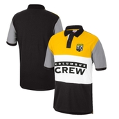 Men's Mitchell & Ness Yellow Columbus Crew Since '96 Color Blocked Polo