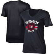 Champion Women's Black Winston-Salem State Rams Primary Logo V-Neck T-Shirt