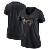 Women's Nike Black Arizona Diamondbacks City Connect Tri-Blend V-Neck T-Shirt