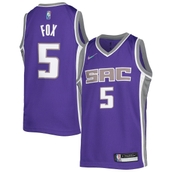 Nike Youth De'Aaron Fox Purple Sacramento Kings 2021/22 Diamond Swingman Jersey - Icon Edition