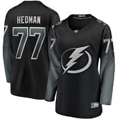 Women's Fanatics Branded Victor Hedman Black Tampa Bay Lightning Alternate Premier Breakaway Jersey