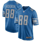 Men's Nike T.J. Hockenson Blue Detroit Lions Game Jersey